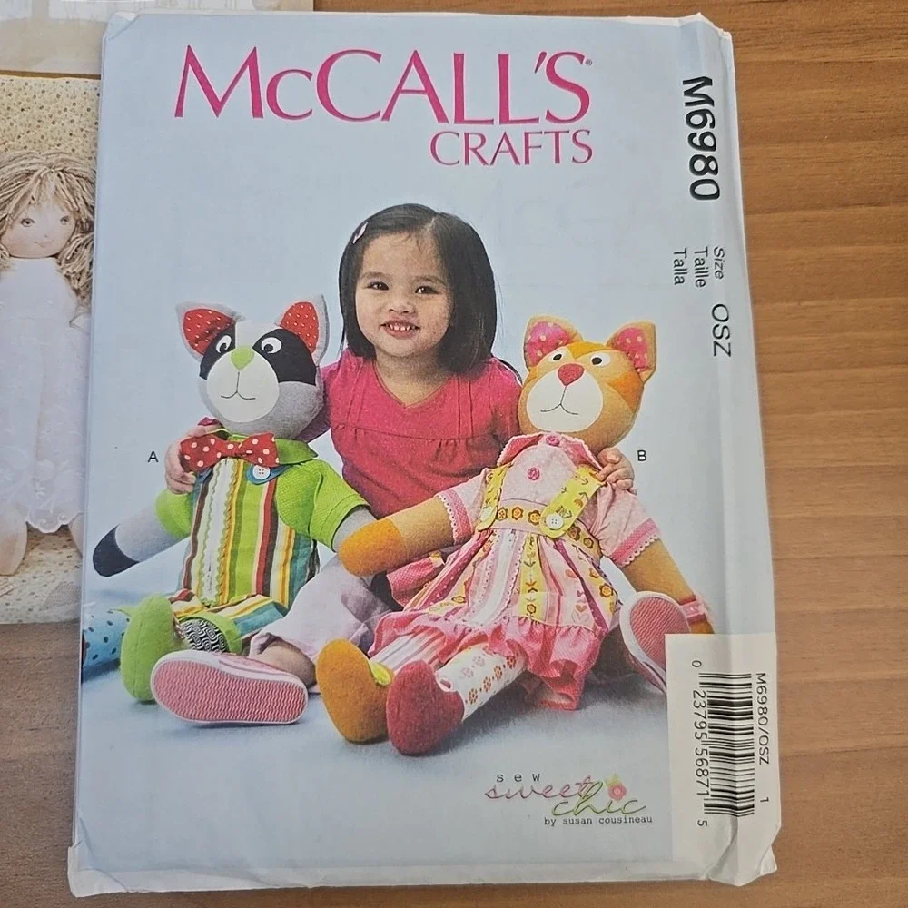 VOGUE Doll‎ Collection & McCalls Crafts Doll & Plush Sewing Patterns Bundle of 3